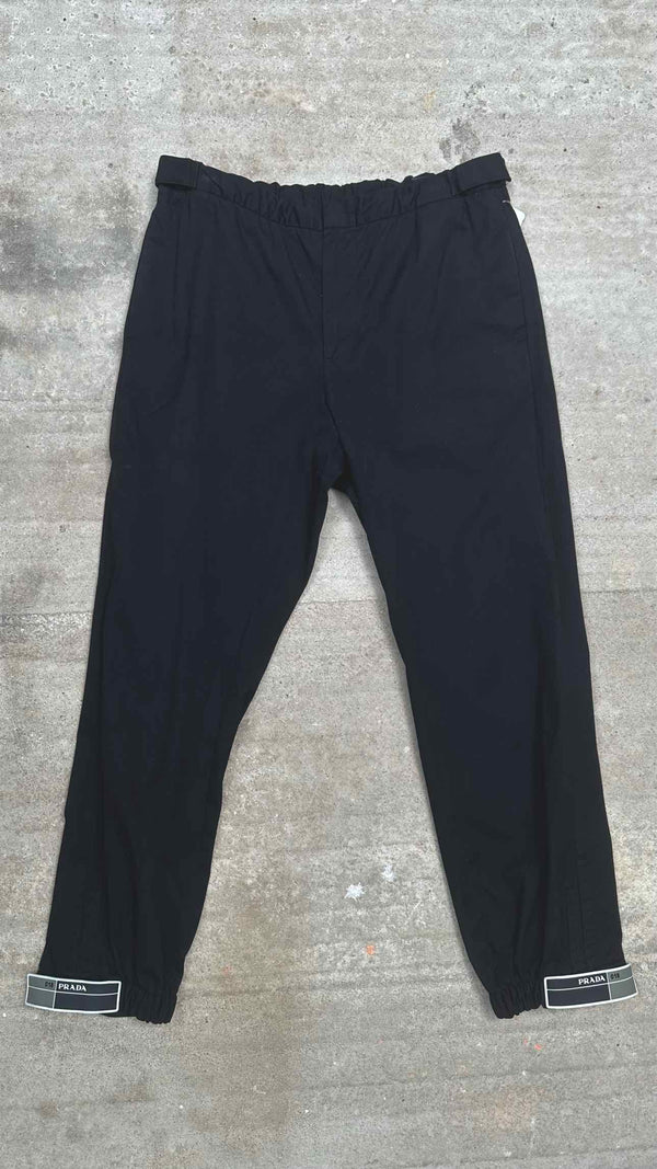 Prada Bottom Velcro-logo Easy Pants