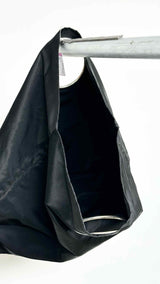 PRADA Silver Cutout Handle Tote Bag