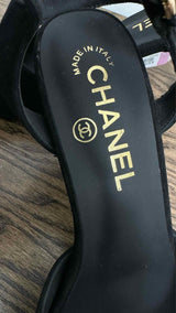 Chanel Suede Slingback Heel Pumps