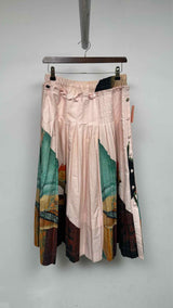 Simone Rocha Lady-print Pleated Midi Skirt