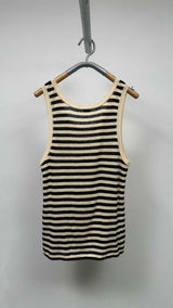 Saint Laurent Border Linen Tank Top