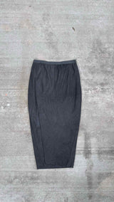 Rick Owens Distressed Leather Pencil Long Skirt