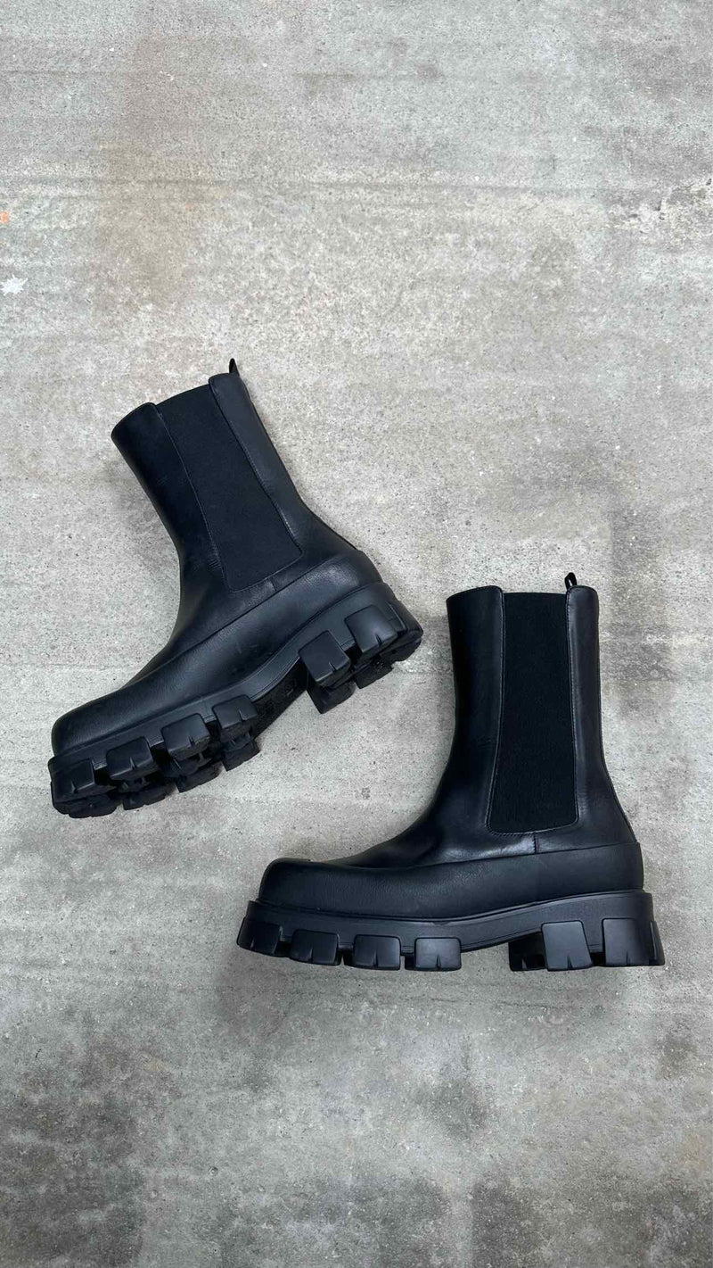 Prada Square-Toe Chelsea Boots