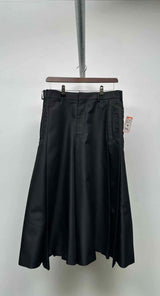 Comme Des Garcons Back-pleated Long Wide Shorts
