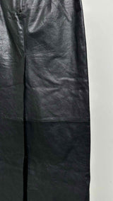 Balenciaga Back-slit Leather Maxi Skirt