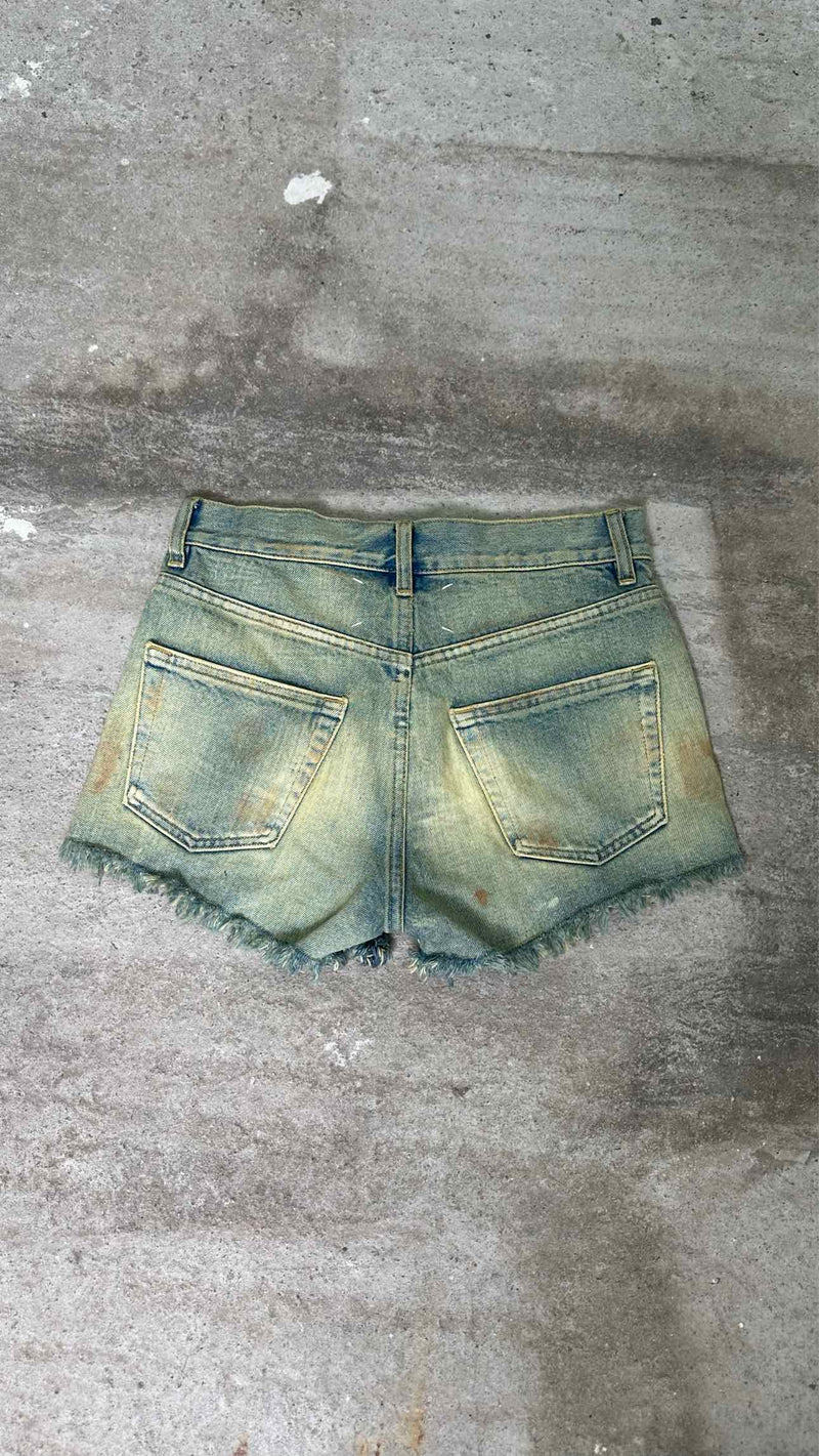 Margiela Distressed Short Denim Shorts