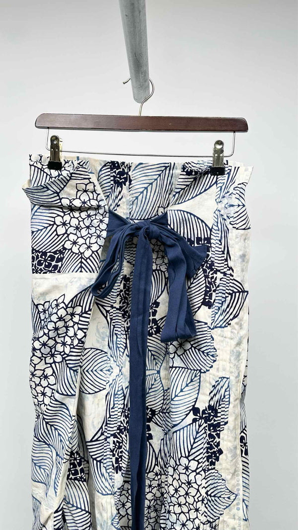 Tao Comme Des Garçons Drop-crotch Floral Pleated Wide Shorts