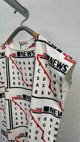 JW Anderson Boatneck Raglan Sleeve Crossword Print Tee