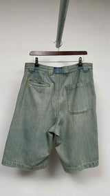 Lanvin Logo-jacquard Denim Cargo Shorts