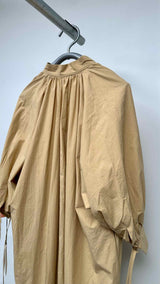 Deveaux L/S Neck-gather Long Dress