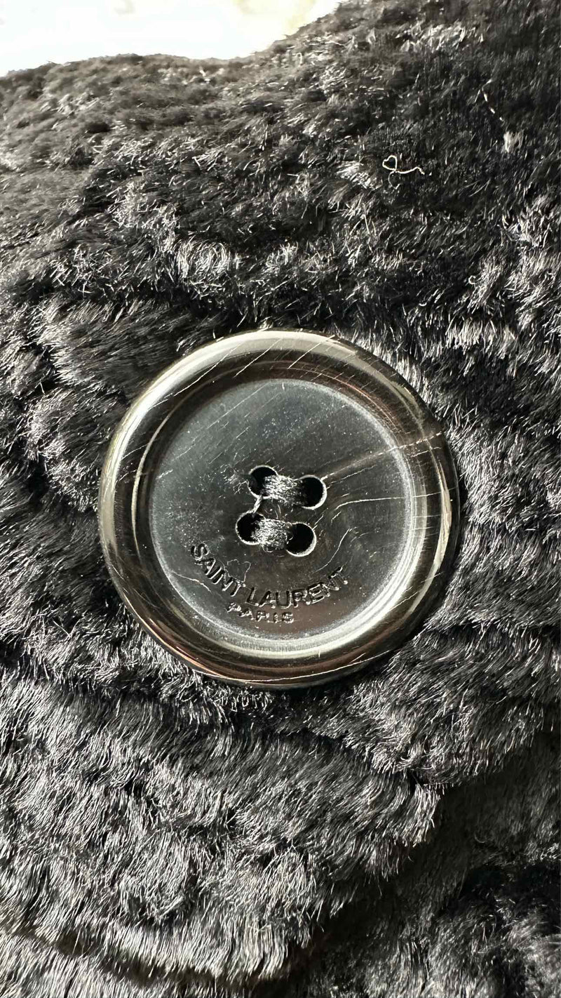 Saint Laurent Faux-fur Double-breast Coat