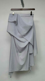 Issey Miyake Asymmetrical Draped Sheer Midi Skirt