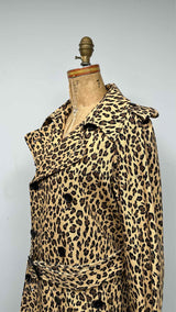 ADAM LIPPES Leopard Trench Coat