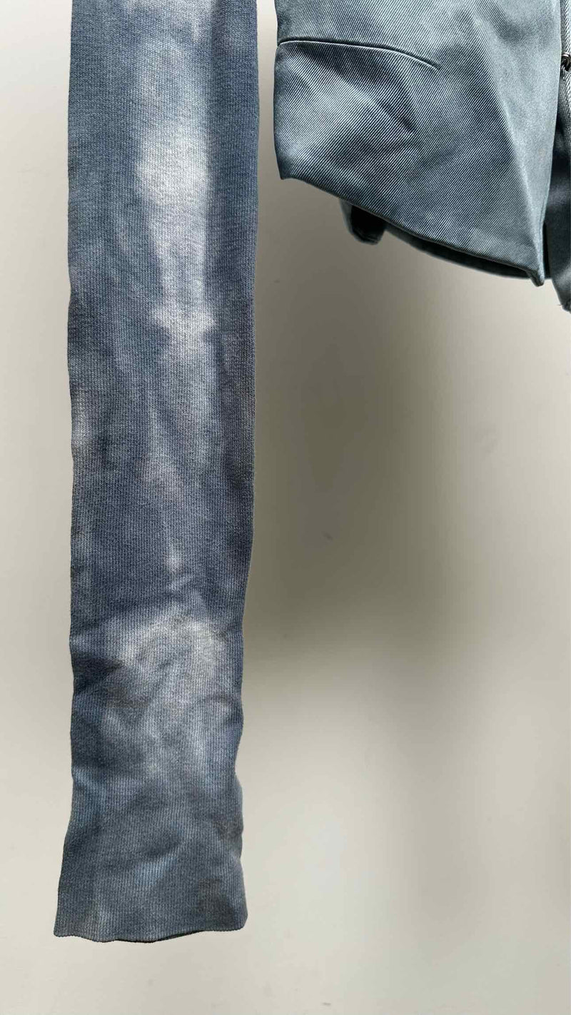 Rick Owens Over-dye Hook-closer Cropped Blazer Jacket