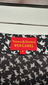 Vivienne Westwood Red Label Cat Print Asymmetrical Skirt