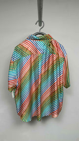 Christopher John Rogers S/S Rainbow Striped Shirt