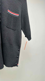 Thom Browne S/S Pointelle-knit Polo Shirt