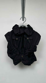 Comme Des Garcons Gathered Open-front Shirt Vest