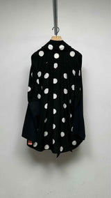 Balenciaga L/S Polka-dot Pussy-bow Blouse