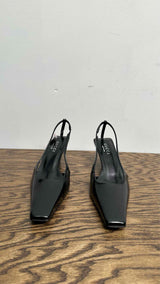 Gucci Square-toe Slingback Heel Pumps