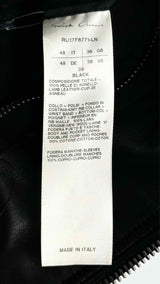 Rick Owens Rib-waist Cropped Leather Bomber Jacket