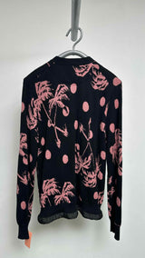 Sacai X Sun Surf Botanical-jacquard Hybrid Cardigan
