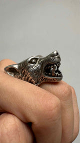 Gucci Anger Forest Wolf Head Ring