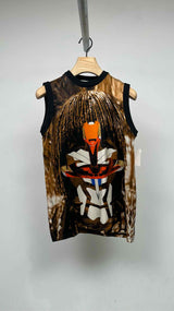 Givenchy N/S Tribal Print Silk Top