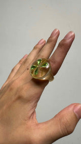 Chanel Clover Resin Ring