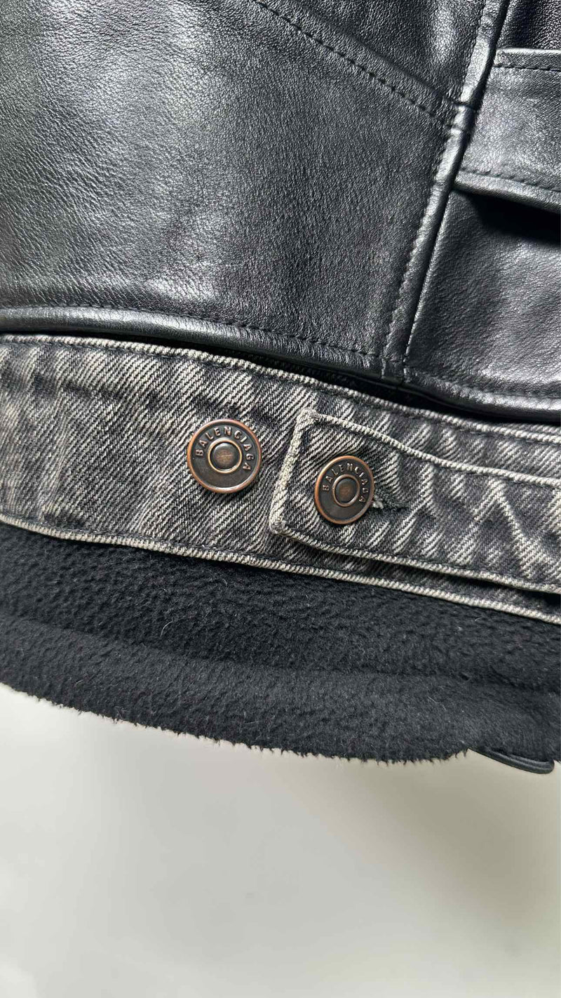 Balenciaga 3-in-1 Layered  Leather Jacket