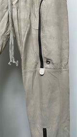 Rick Owens Drop-crotch Suede Leather Easy Pants