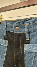 Kapital Kountry Corduroy Denim 2-tone Gypsy Flare Pants