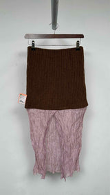 PRADA Knit-docking Midi Skirt