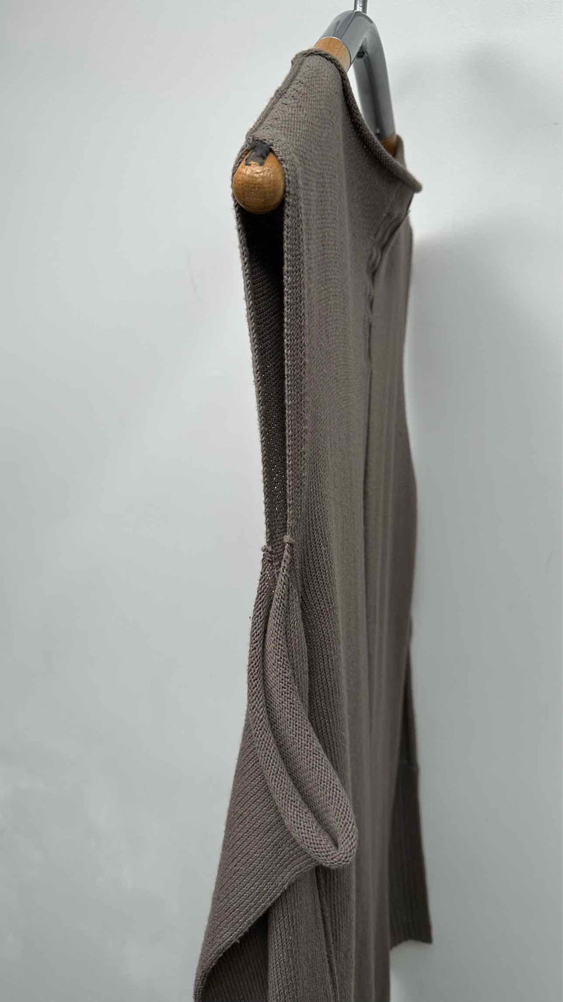 Rick Owens L/S Bottom-slit Shoulder Cut-out Dress