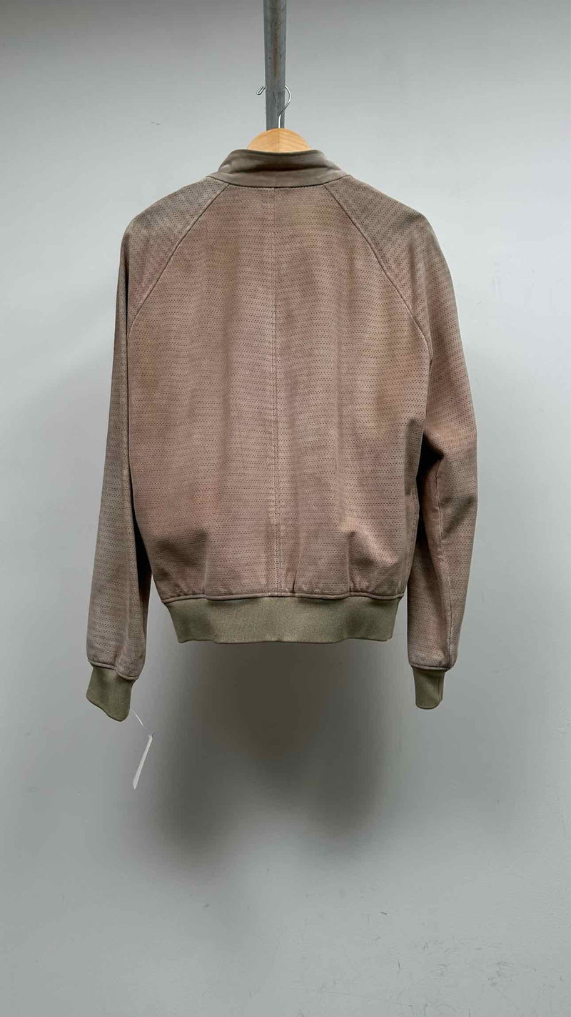Gucci Eye-let Suede Bomber Jacket