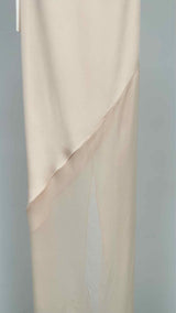 Peter Do N/S Combo Open Back Sheer Gown
