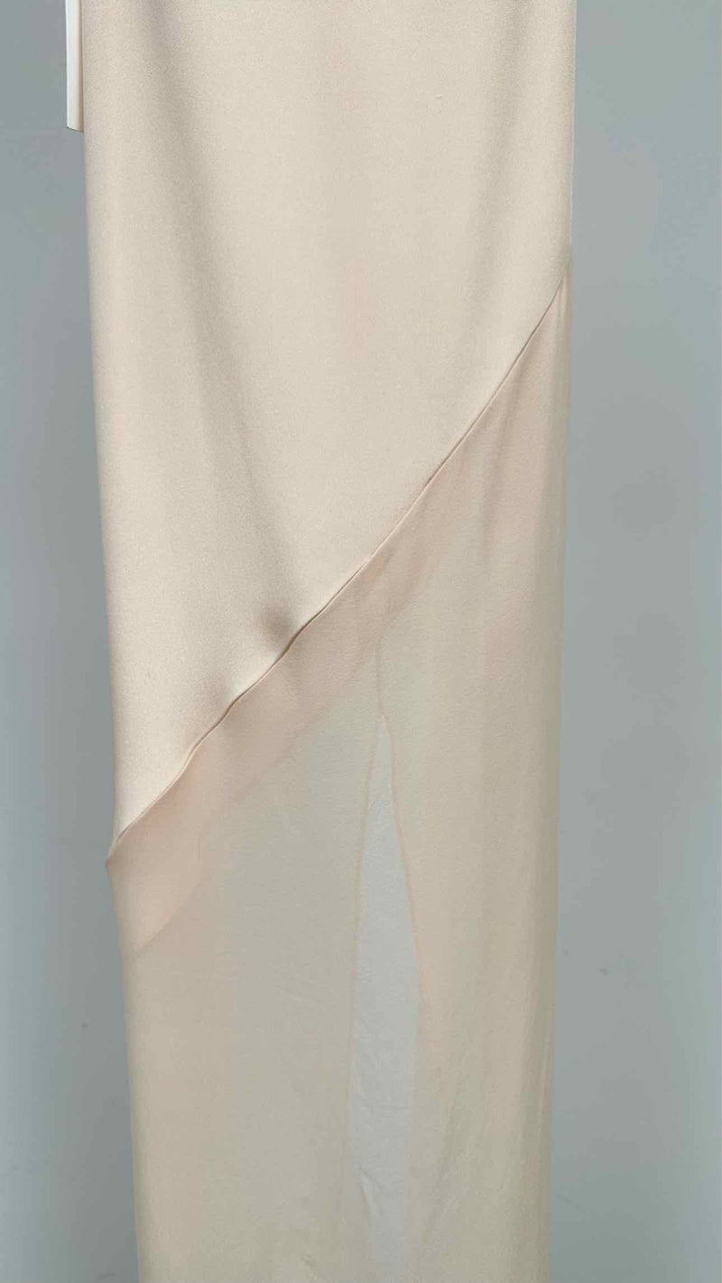Peter Do N/S Combo Open Back Sheer Gown