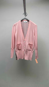 Thom Browne Silk Stripe Hybrid Cardigan
