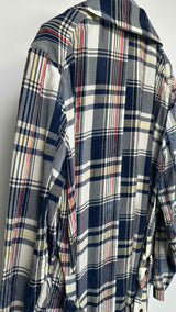 Y's for men Double-breast Plaid Long Light Trench Coat