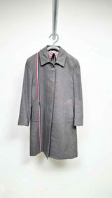 Thom Browne Striped Towel Chesterfield Coat