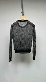 Margiela Reverisble Sheer Jacquard Sweater