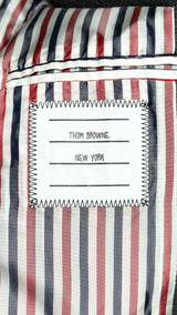 Thom Browne Striped Towel Chesterfield Coat