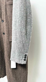 Comme Des Garcons Shirt Color Blocking Boiled Wool Coat