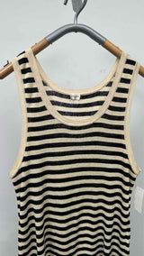 Saint Laurent Border Linen Tank Top