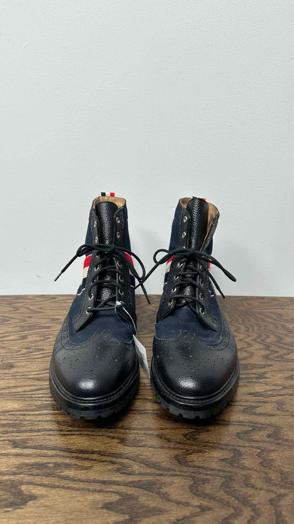 Thom Browne Canvas Hybrid Wingtip Boots