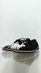 Ann Demeulemeester Canvas-upper Embroidered Derby