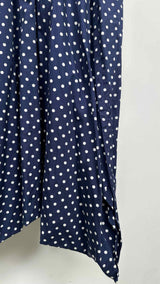 Comme Des Garcons Pleated Polka-dot Drop-clutch Pants