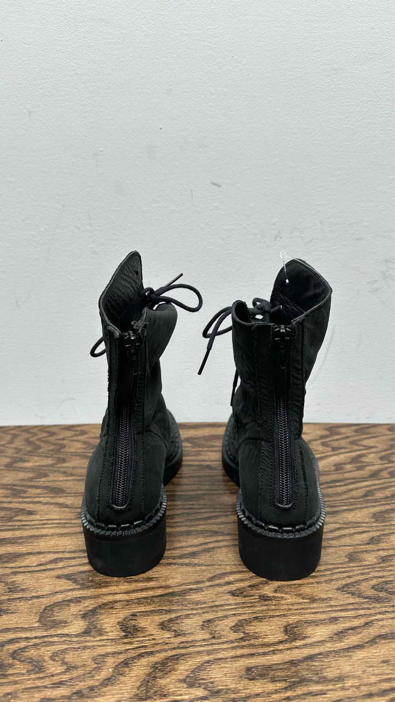 Yohji Yamamoto Wrinkly Back-Zip Boots