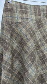 Tricot Comme Des Garcons Plaid Flare Midi Skirt