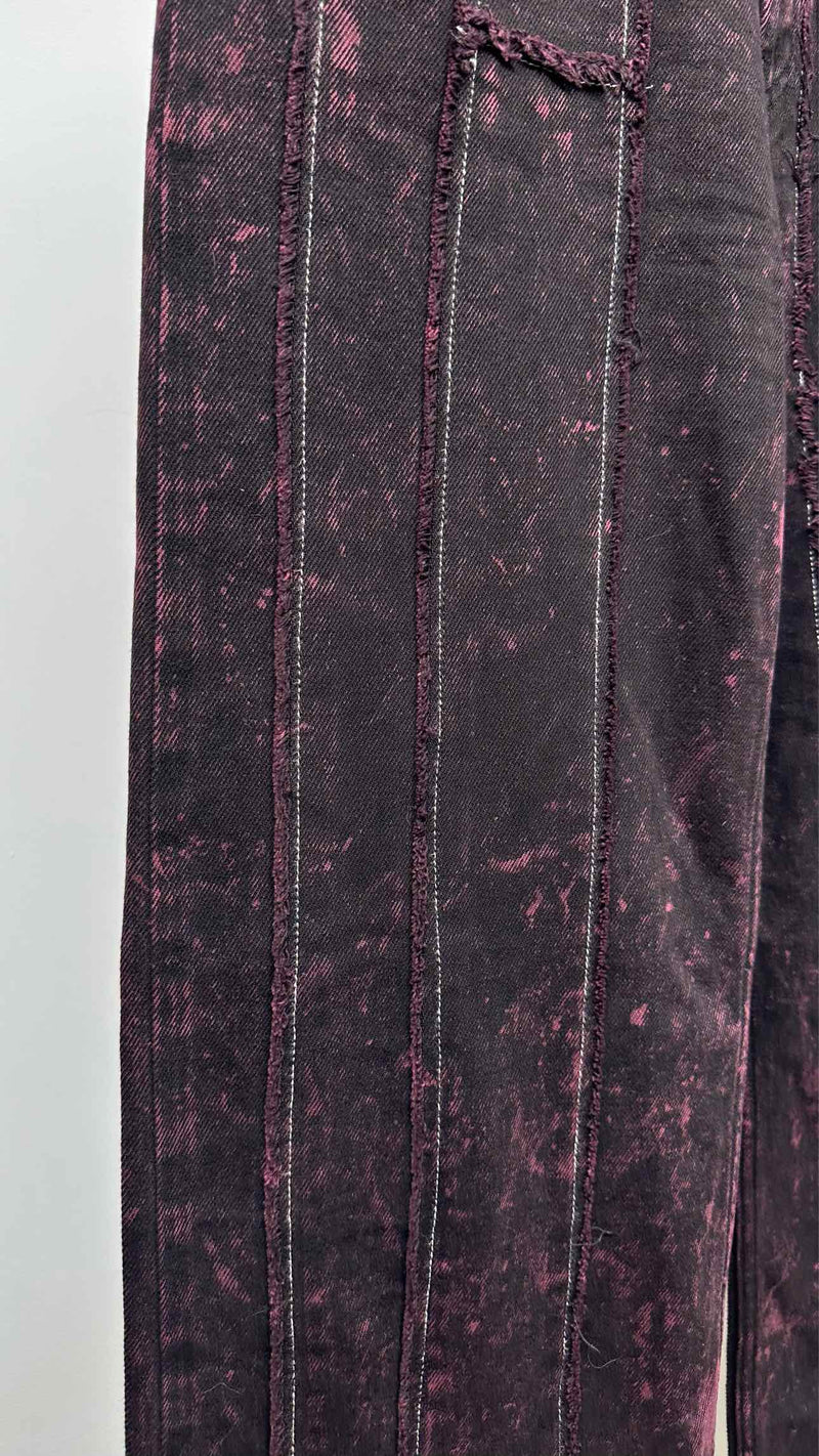 Acne Studios Tie-dye Raw end Pin-stripe Jeans